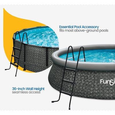  Funsicle SureStep 3 Stair Outdoor Above Ground Swimming Pool Ladder
