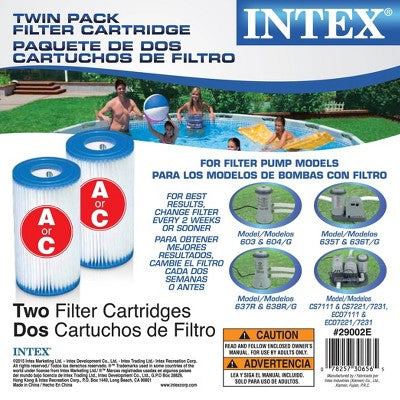  Intex Easy Set Swimming Pool Type A Or C Filter Replacement Cartridges (6 Pack)