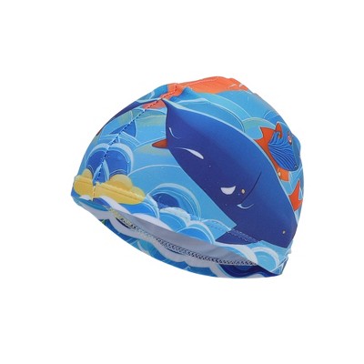  Unique Bargains Kid's Polyester Cartoon Whale Swim Cap 1 Pc