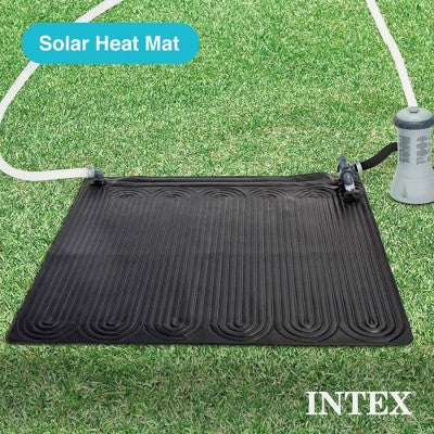 Intex Solar Mat Water Heater - Black Bundled W/ Wall-Mounted Automatic Skimmer