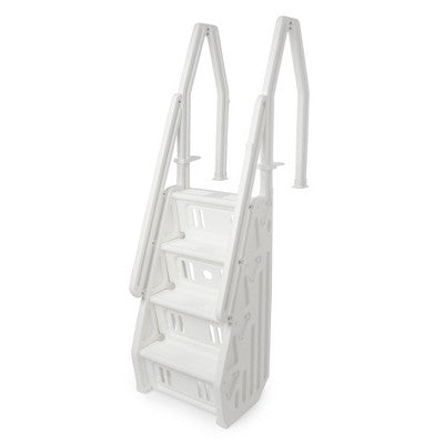  Vinyl Works Adjustable 24 Inch In-Pool Step Ladder For Above Ground Pools