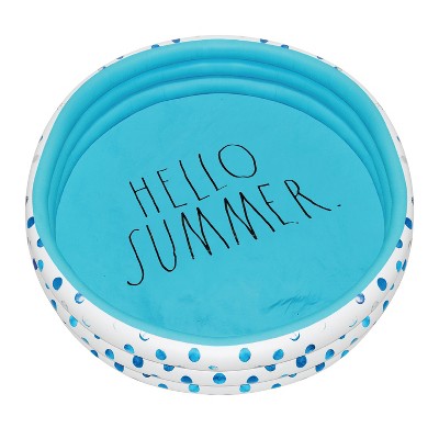  CocoNut Outdoor Rae Dunn 54" Mini/Kiddie Pool - Indigo Polka Dot Patterned