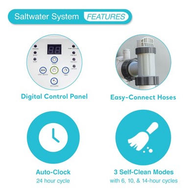  Intex 120V Krystal Clear Saltwater Pool System + Wall Mount Surface Skimmer