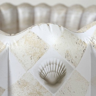  MINNIDIP Exclusive Resort Collection Tufted Pool 125 Gal Novelty Kiddie Pool - Travertine Shells: PVC Inflatable With Drain Plug