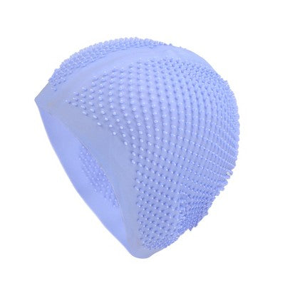  Unique Bargains Silicone Waterproof Embossed Dot Swim Cap 1 Pc