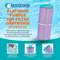  Hurricane 3 Pack HF4950-01P Platinum Purple Spa Filter Cartridge Replacement For PRB50-IN, Unicel C-4950, Filbur FC-2390, Dynamic Series IV DFM, DFML