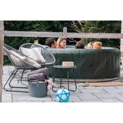  MSpa Meteor Round Bubble Spa With Thermal Cover 245 Gal 164 Electric 110 Volt AC Inflatable Hot Tub
