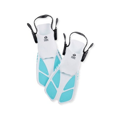  Hawaii Divers Orca Jr Snorkel Set With Fins – White/Sky