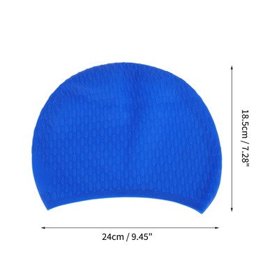 Unique Bargains Silicone Waterproof Embossed Swim Cap 1 Pc