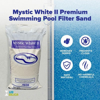  Funsicle 12 Inch Above Ground Swimming Pool 1600 GPH Sand Filter Pump Bundled With US Silica Mystic White II Premium 50 Pound Filter Sand Bag
