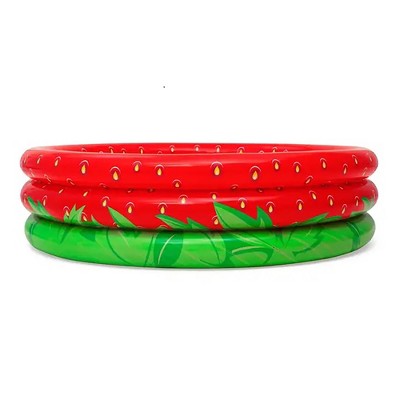  Bestway H2OGO! Sweet Strawberry Pool - 66" X H15 - Inflatable 3-Ring Play Pool, Kids,103 Gallon, Ages 2+