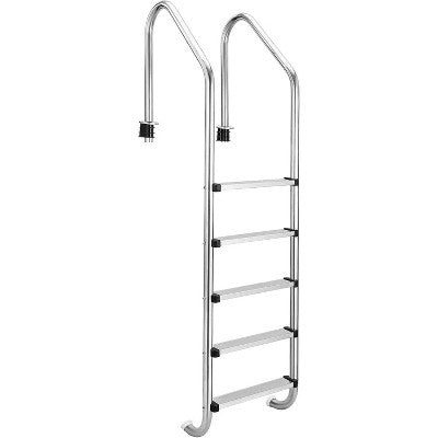  2/3/4/5 Step Inground Pool Ladder – 304 Stainless Steel Swimming Pool Steps With Non-Slip Treads, Heavy-Duty Ladde
