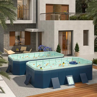  Dexmalle 2.6m PVC Folding Pool (not Inflatable) Bathes And Cools In Summer