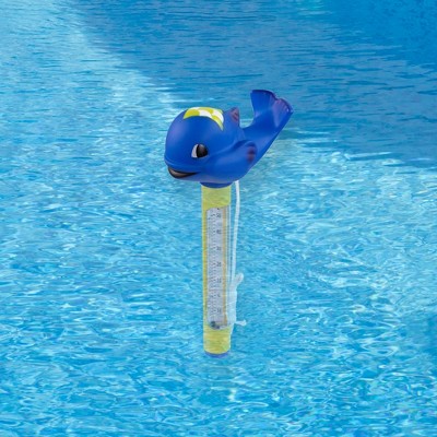  Northlight 9" Blue Whale Floating Swimming Pool Thermometer With Cord