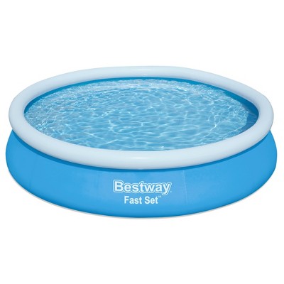  Bestway Fast Set – 12' Inflatable Round Pool With Filter Pump, Family Swimming
