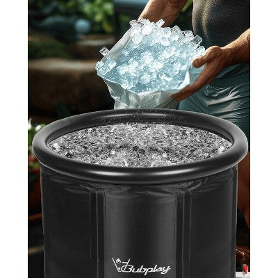  Napei Portable Ice Bath Tub With Cover For Athletes & Adults,105 Gallons,Black