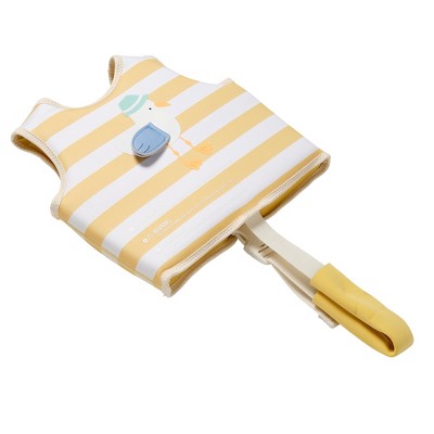  Sunnylife Kids Swim Vest 2-3 - Sid Seagull Mustard Stripe - Pool Jacket
