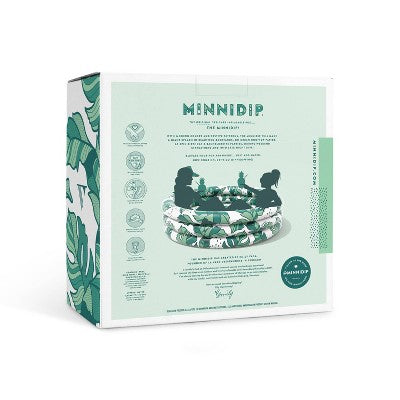  MINNIDIP Bundle Pool Beach Ball Ring Float 125 Gal Round Kiddie Pool - Banana Leaves: Inflatable Kids Pool, PVC Material, Age 6+