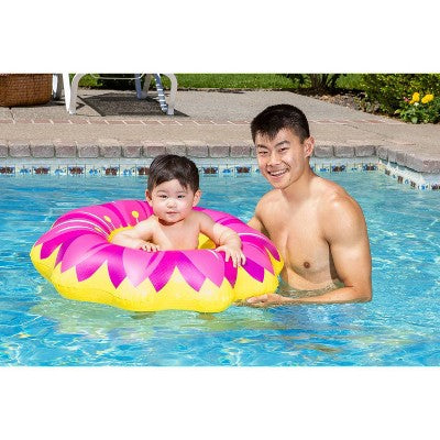  Poolmaster Swimming Pool Inflatable Flower Baby Rider Float - Yellow