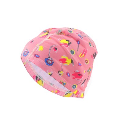  Unique Bargains Elasticity Plum Blossoms Pattern Swim Cap 5.91"x9.25" 1 Pc