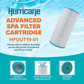  Hurricane HF-OUT19-01 Advanced Spa Filter Cartridge Outer Filter Replacement For Sundance Series 880 6473-165