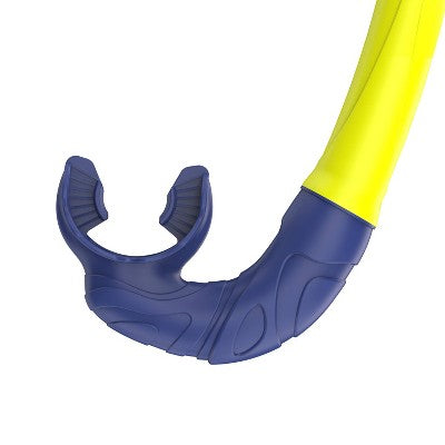  Speedo Adult Travel Mask And Snorkel Set - Navy/Yellow: Polycarbonate & Silicone