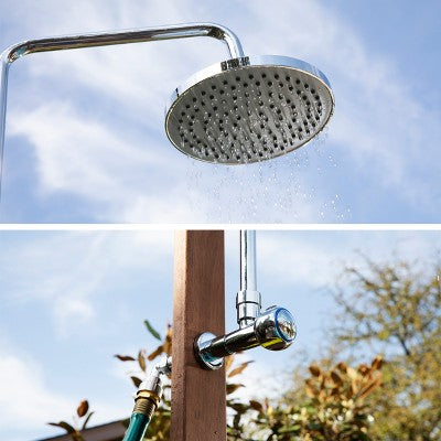  Uruguay Eucalyptus Outdoor Shower - Natural - SEI