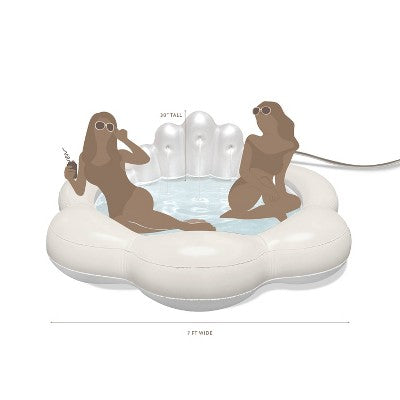  MINNIDIP Exclusive Resort Collection Fountain Pool 75 Gal Novelty Kiddie Pool: Inflatable