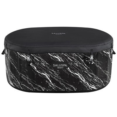  SaluSpa Glacial Dip – Cold Plunge Inflatable Tub, Black Marble, Year-Round Use