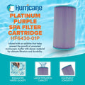  Hurricane 4 Pack HF6430-01P Platinum Purple Spa Filter Cartridge Replacement For PWK30, Unicel C-6430, Filbur FC-3915, Watkins Hot Spring Spas