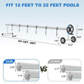  Aluminum Pool Cover Reel System - Wheelbarrow-Style Portable Solar Cover Roller, Fits All Inground Pool Shapes