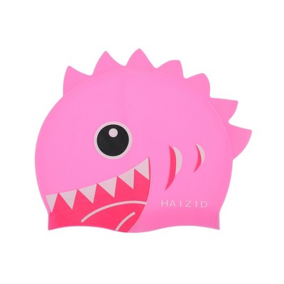  Unique Bargains Kid's Silicone Cartoon Shark Tooth Swim Cap 1 Pc