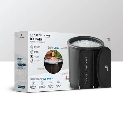  Sharper Image Portable Ice Bath 31.5"x29.5" Oval Plunge Pool: PVC Frame & Liner
