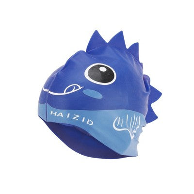  Unique Bargains Kid's Silicone Cartoon Fish Swim Cap 1 Pc
