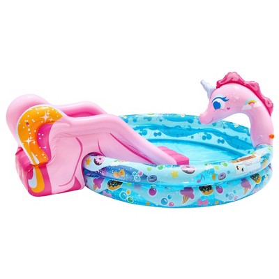  Banzai Spray 'N Splash 78 X 60 X 32" Unicorn Inflatable Pool