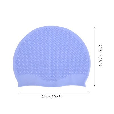  Unique Bargains Silicone Waterproof Embossed Dot Swim Cap 1 Pc