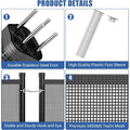 Temporary Pool Safety Fence – No-Drill Plastic Mesh Barrier For Inground/Above Ground Pools, Removable With Stainless Steel Legs
