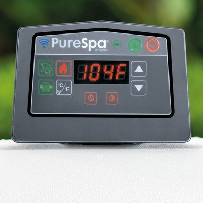  Intex PureSpa Plus Greywood Inflatable Hot Tub Bubble Jet Spa, Hot Tub Maintenance Accessory Kit, And Slip Resistant Inflatable Removable Hot Tub Seat