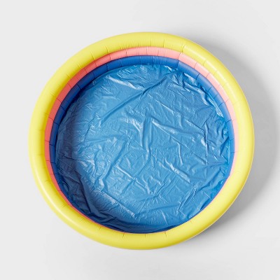  10.63'' X 4.13'' X 15' 3 Ring Pool 105 Gal Round Kiddie Pool - Yellow/Pink/Navy - Sun Squad™