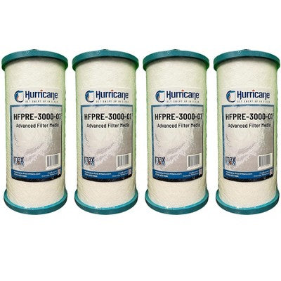  Hurricane PRE30000 Pre Fill Pool Filter Cartridge Replacement With Advanced Bond Filter And Optimal Waterflow For In Ground Pools, 4 Pack