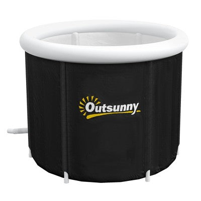 OUTSUNNY Portable Ice Bath Tub, Outdoor Cold Plunge Tub With Thermo Lid, Cover And Carry Bag, For Athletes Recovery And Cold Water Therapy