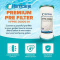  Hurricane PRE30000 Pre Fill Pool Filter Cartridge Replacement With Advanced Bond Filter And Optimal Waterflow For In Ground Pools, White