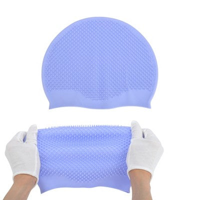  Unique Bargains Silicone Waterproof Embossed Dot Swim Cap 1 Pc