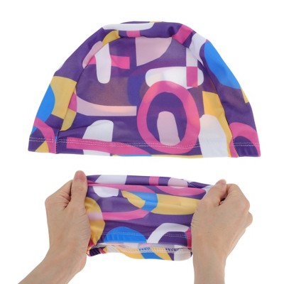  Unique Bargains Nylon Irregular Geometric Swim Cap 1 Pc