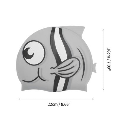  Unique Bargains Kid's Silicone Cartoon Pattern Swim Cap 1 Pc