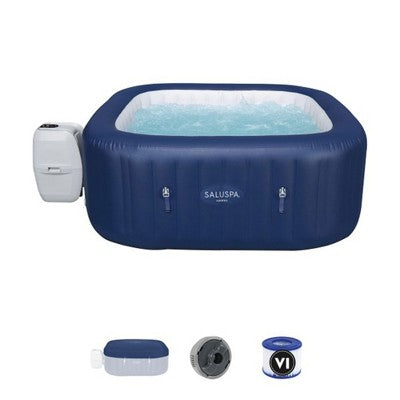  SaluSpa Hawaii Smart AirJet Inflatable Hot Tub Spa With App Control, 140 Jets, Heater, Filter, Portable Hot Tub For 4 Adults, Includes Cover & Pump