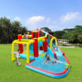  NAYSAYE Above Ground Pool Inflatable Water Park Slide Bounce House Multi Activity For Outdoor Use, Multicolor, 15.5"*15.30"*29.50"