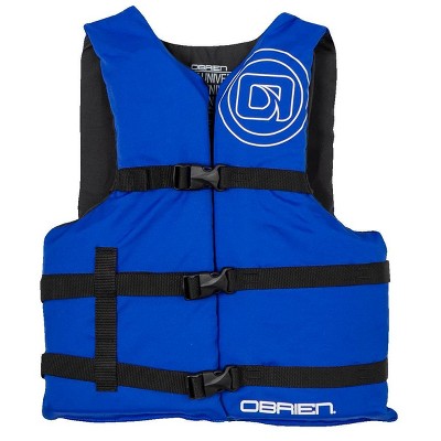  O'Brien Adult Life Jacket - Blue: Nylon Vest, Buckle Closure, Boating Use
