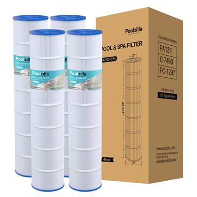  Poolzilla Replacement Pool Filter For PLF137A, Pleatco PA137, Filbur FC-1297, FC-6455, Unicel C-7490, Hayward CX 1380, C-5500, C5520