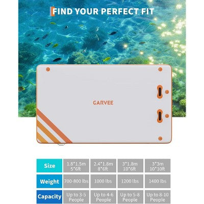  Inflatable Floating Dock For Lakes, Thick Lake Floats, Non-Slip Air Dock Platform With Carrying Bag, Floating Platform Island For Pool Beach Ocean
